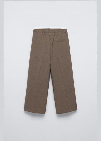 Стильні брюки з подвійною талієюZARA Zara брюки з подвійною талією на резинці (332984161)