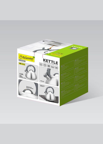 Чайник со свистком для плиты 2.8 л (MR-1312) Maestro (334713046)