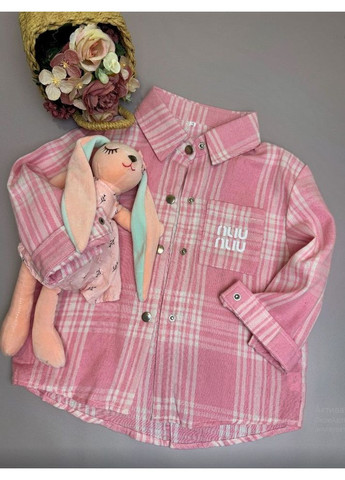 Стильна сорочка для дівчинки колір рожевий 10928 No Brand (361285660)