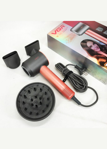 Дорожный мощный фен для волос V-440, Мощный ионный фен, Фен мощный, Классический фен FJ-962 для волос VGR (349512146)