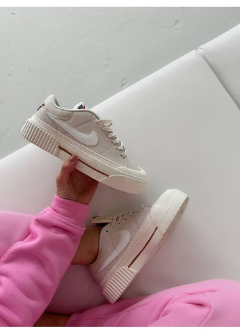 Бежеві Осінні кросівки чоловічі nike court legacy white beige найк коурт легасі No Brand