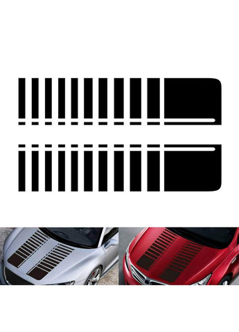 Полосы на капот 3D TUNING STUDIO Штрих 950х200х0.070мм=2штуки No Brand (362499403)