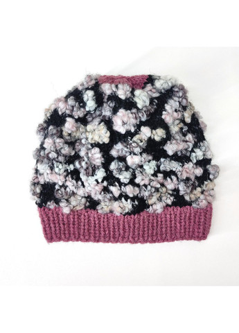 Женская вязаная шапка "Сакура" - осенне-зимняя, ручная работа, микс, 50-58 см PRIGRIZ (368787134)