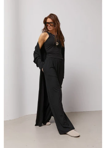 Свободный костюм с длинным кардиганом, майкой и штанами Lurex (387929650)