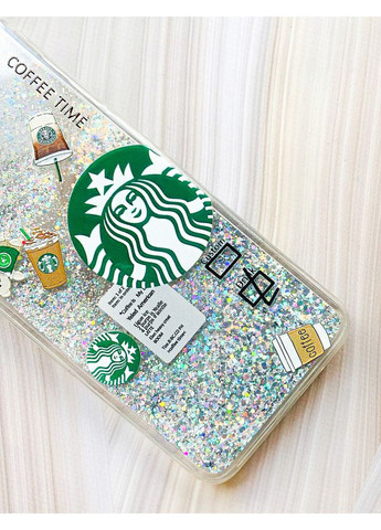 Чохол з плаваючими блискітками на Xiaomi Redmi 9C / 10A Сріблястий:: Кава (принт 388) Creative (360685319)