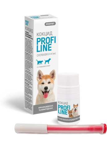 Суспензия Profiline Кокцид антигельминтик для кошек и собак 5.0 мл (4823082430871) ProVET (279561315)