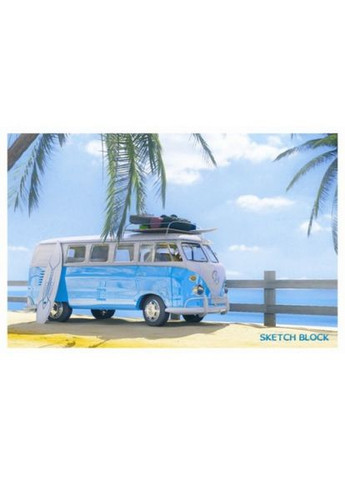 Альбом для рисования " "АА4224/ "Серфинг" А4/24арк на скобе (120гр/м)(10/80) Офорт (367760813)