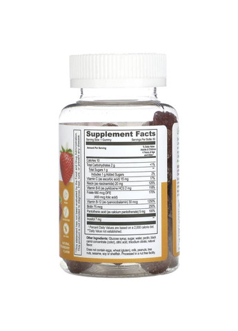 Комплекс вітамінів групи B і C для дітей, полуниця, 60 жувальних таблеток Lifeable (370135402)