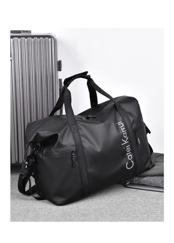 Дорожная сумка большой емкости из эко кожи черная КиП (327666142)