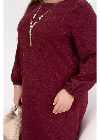 Бордовое коктейльное платье а-силуэт Minova однотонное