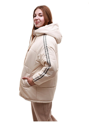 Молочна зимня куртка зимова жіноча Myo