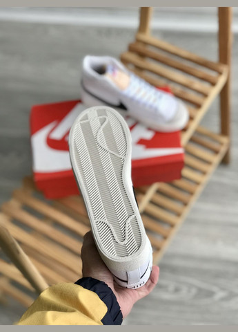 Кроссовки женские и мужские Nike Blazer Mid white | Найк Блейзер Мид белые No Brand белые всесезоны (307397753)