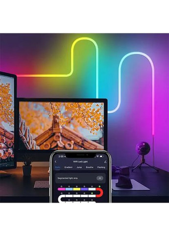Розумна гнучка LED Neon RGB стрічка-шланг 10 метрів від USB керування режимами з телефону, Bluetooth додаток, пульт Hengda (363832959)