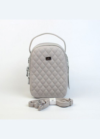Сіра маленька жіноча вертикальна стьобана міні сумка крос боді для телефону Alex&Mia (338182408)