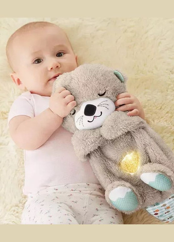 Дихаюча видра плюшева м'яка інтерактивна іграшка-нічник No Brand (307169425)