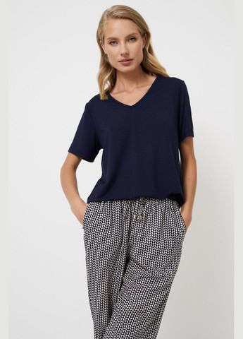 Темно-синя всесезон піжама футболка + штани Aruelle