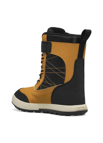 Коричневые повседневные зимние ботинки для мальчика snow storm 2.0 waterproof boot white black Merrell