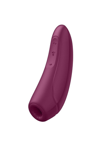 Вакуумный клиторальный стимулятор Curvy 1+ Rose Red с управлением через интернет Satisfyer (303885940)