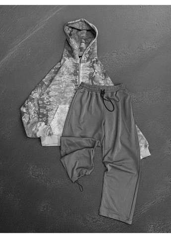 Стильний чоловічий спортивний костюм зимній графітовий No Brand (366342681)