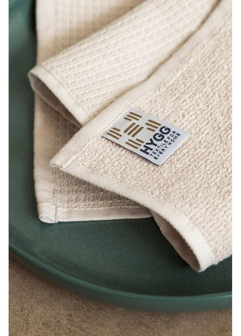 Набір вафельних рушників 30х50см, 50х90см, 90х150см HYGG однотонний світло-бежевий