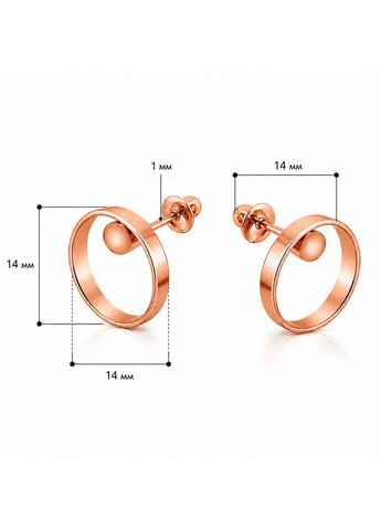 Золотые серьги-гвоздики Орбита (з4928) IRIJ (386652101)