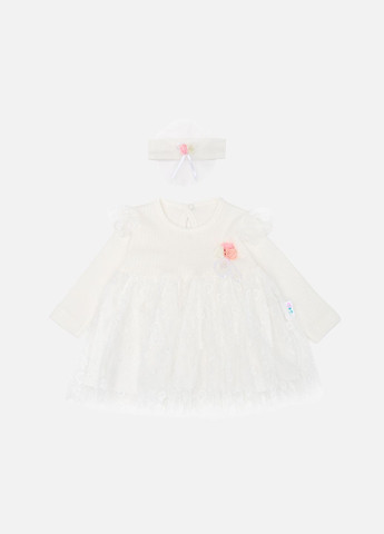 Сукня з пов'язкою для дівчинки колір білий ЦБ-00243074 Minilay (282925178)