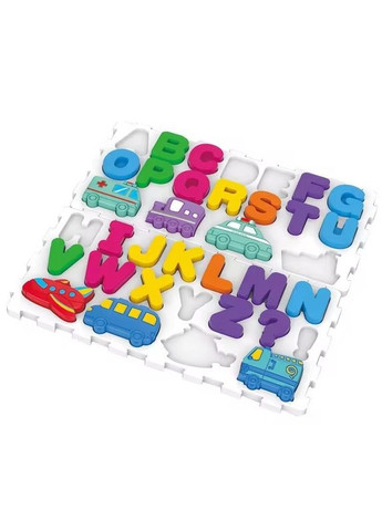 Розвиваюча гра "Логіка-вкладиш 4 в 1" DF80 цифри, букви, фігури, транспорт BMW (315022915)