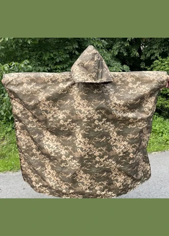 Пончо антитепловізор камуфляжний подвійний захист накидка пончо піксель No Brand (301083051)