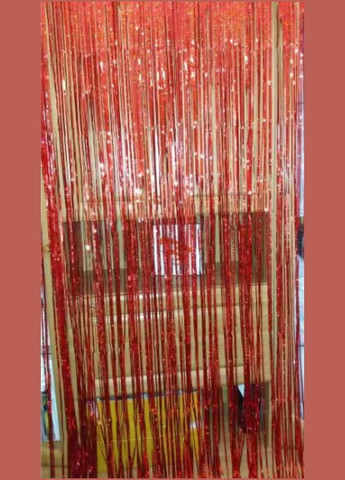 для фотозони з голограмою прикраса 245 см на 92 см червоний Jannet Дощик (316580366)