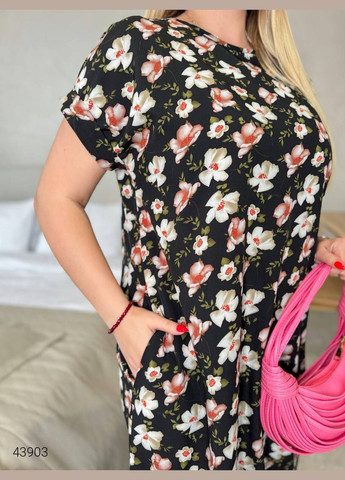 Черное повседневный платье летнее Liton