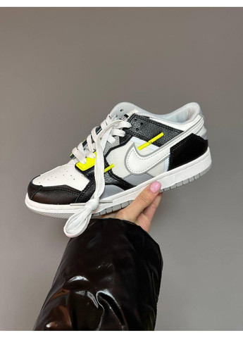 КРОССОВКИ ЖЕНСКИЕ NIKE SB DUNK LOW SCRAP WOLF GREY LIGHT LEMON НАЙК СБ ДАНК No Brand серые демисезоны (367171903)