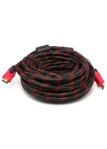 Кабель HDMI - HDMI усиленный в оплетке фильтры ферриты v 1.4 шнур 15м UKC (383042810)