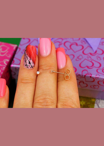 Сережки гвоздики камінчики 2 мм золотисті Xuping Jewelry (316607160)