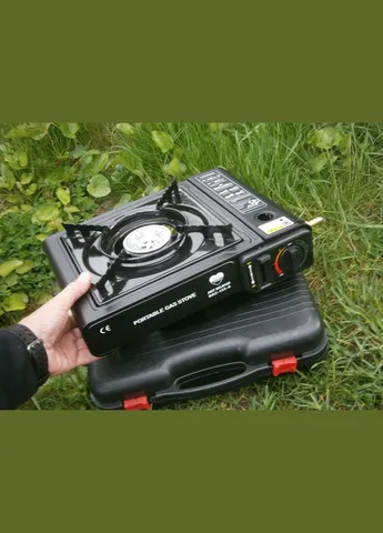 Плита газова похідна портативна MS-2500LPG з адаптером у кейсі No Brand (302391815)