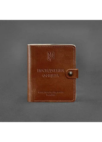 Обложка-портмоне из кожи для удостоверения офицера светло-коричневая(BB_30003739) No Brand (384673682)