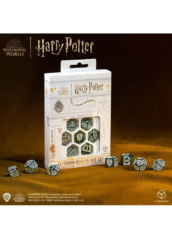 Настольная игра Набор кубиков Harry Potter. Slytherin Modern Dice Set - Green (7) Q-Workshop (371882887)