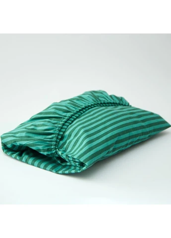 Простыня на резинке Бязь Gold Люкс 140х200х25 см (MS-850002150) Moon&Star Fresh Emerald (386595521)