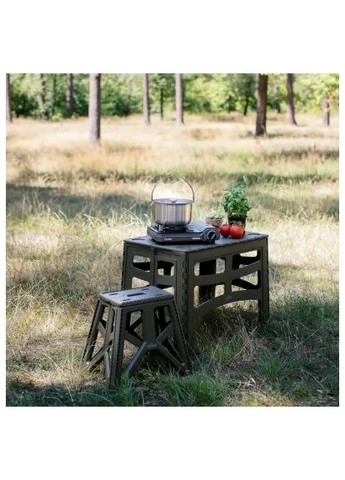 Стілець складаний Camp Chair High пластиковий Olive (T-EF-0002-olive) Tribe (397323934)