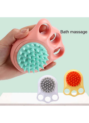 Силіконова масажна щітка з дозатором для шампуню для купання домашніх тварин DanMenQing (332786743)