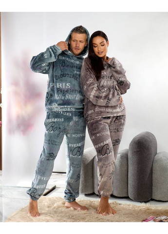 Темно-бежевая женская плюшевая пижама Osoblyva