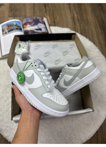 Білі літні кросівки nike sb dunk low white grey найк сб данк No Brand