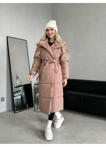 Бежевое Женское зимнее пальто Osoblyva
