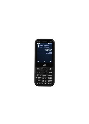 Кнопковий телефон 2Е Е Е240 (2022) Dual Sim чорний 2E (279826101)