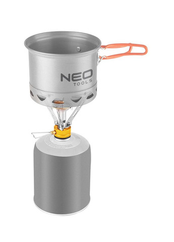 Газовий пальник (3 кВт, 123x80 мм) туристичний складаний (26483) Neo Tools (360549242)