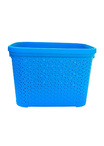 Корзина бокс полипропиленовая без крышки с ажурным узором воздухопроницаемыми отверстиями 30 литров (482331-Prob) Голубая Unbranded (373518160)