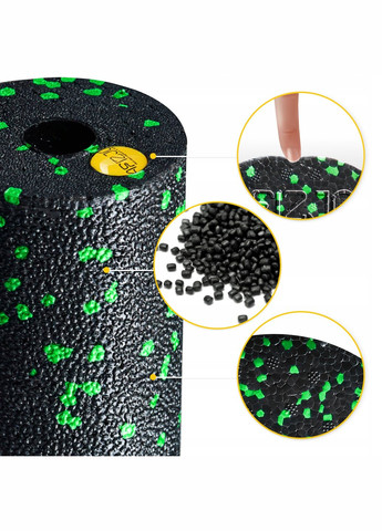 Массажный ролик Mini Foam Roller 15 x 5.3 см (валик, роллер) Black/Green () 4FIZJO P-5907222931950 (345712647)