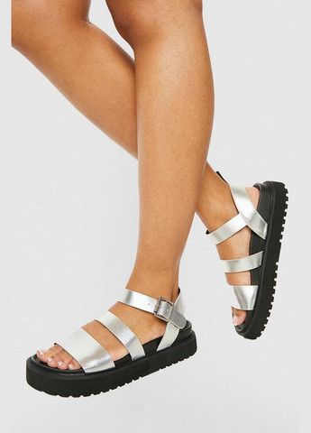 Серые босоножки Boohoo