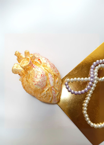 Скульптура серце 13 см | Гіпсова статуетка з декоративним покриттям | Ручна робота No Brand (328600839)