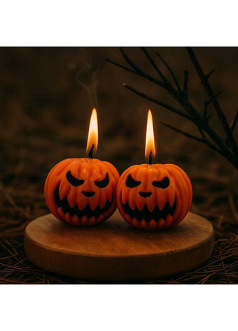 Восковая оранжевая свеча - Злая тыква 5Candles (322244400)