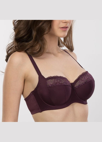 Сливовый балконет бюстгальтер на косточках с мягкой чашкой Elita с косточками